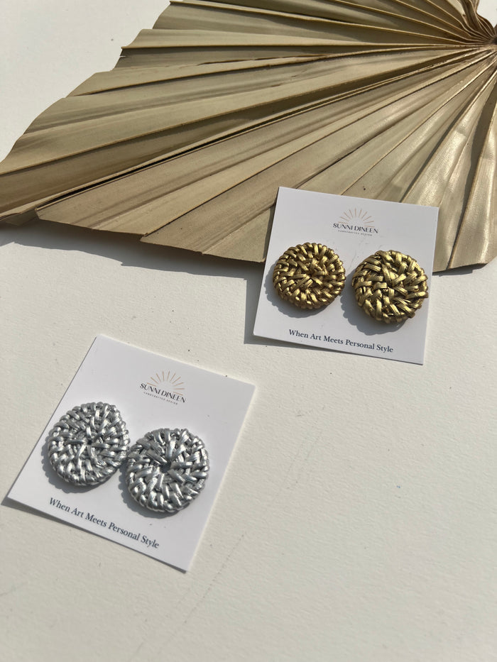 Rattan Stud Earrings