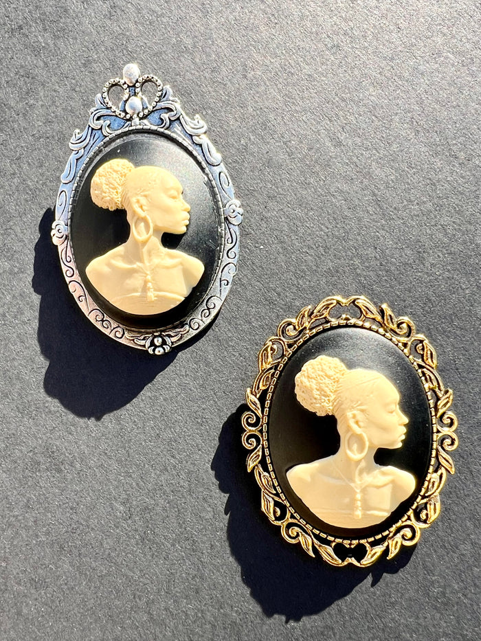 Afro Beauty Cameo Choker Necklace Set