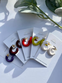 Buy 2 Get One: Classic Clay Hoop Earrings