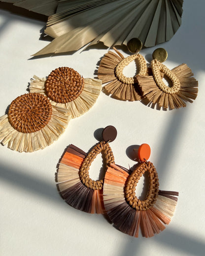 Rattan Statement Earrings