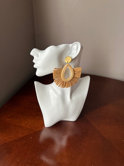 Rattan Statement Earrings