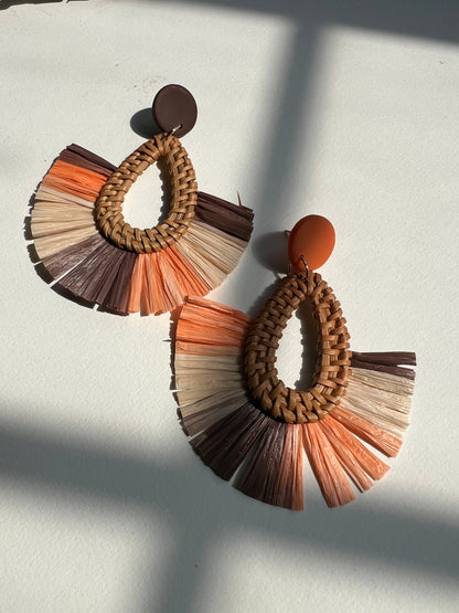 Rattan Statement Earrings