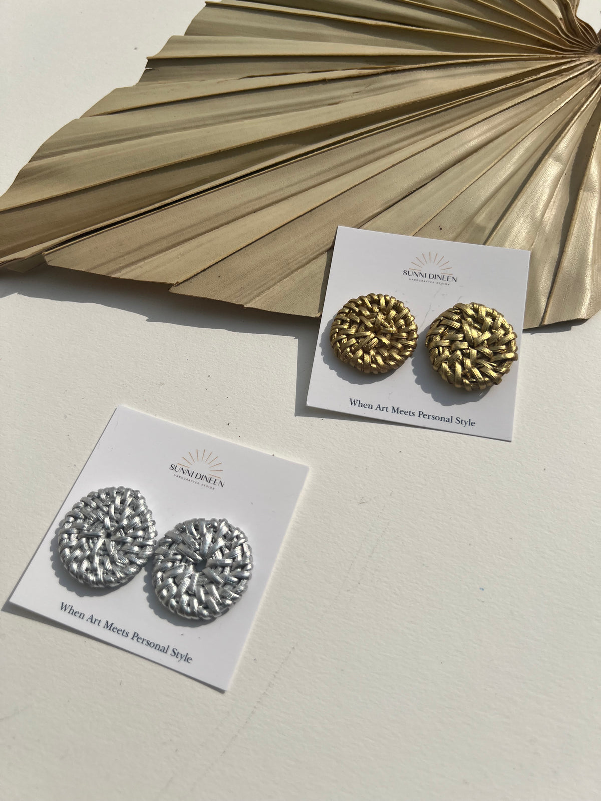 Rattan Stud Earrings