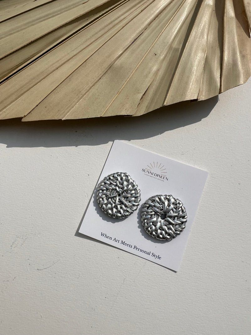 Rattan Stud Earrings
