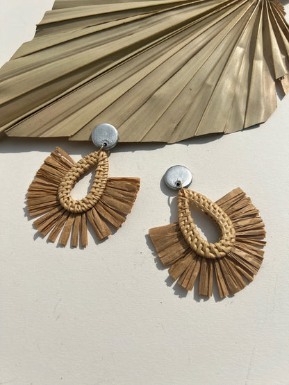 Rattan Statement Earrings