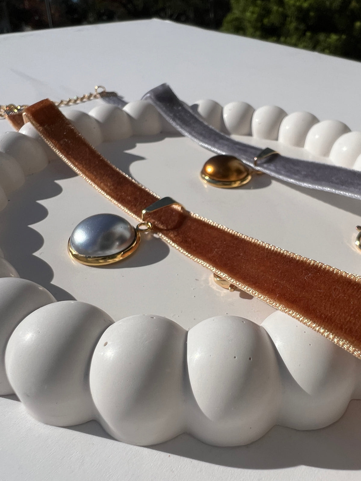 Pearlesque Choker Necklace Set I Personalized Mix & Match Handmade Charm Chokers