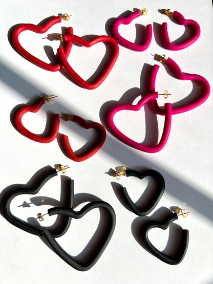 Heart Hoop Earrings