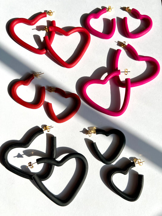 Heart Hoop Earrings