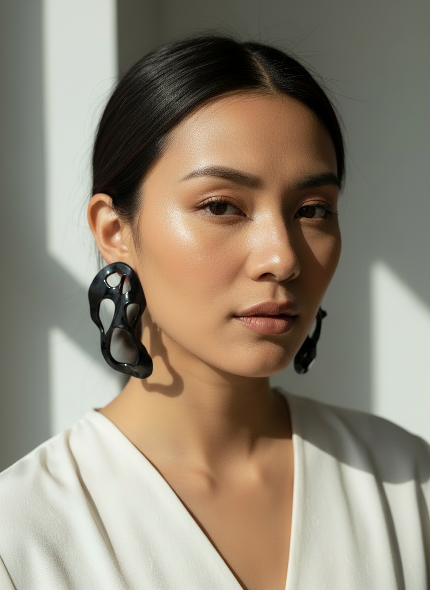 Alma Sculptural Statement Earrings