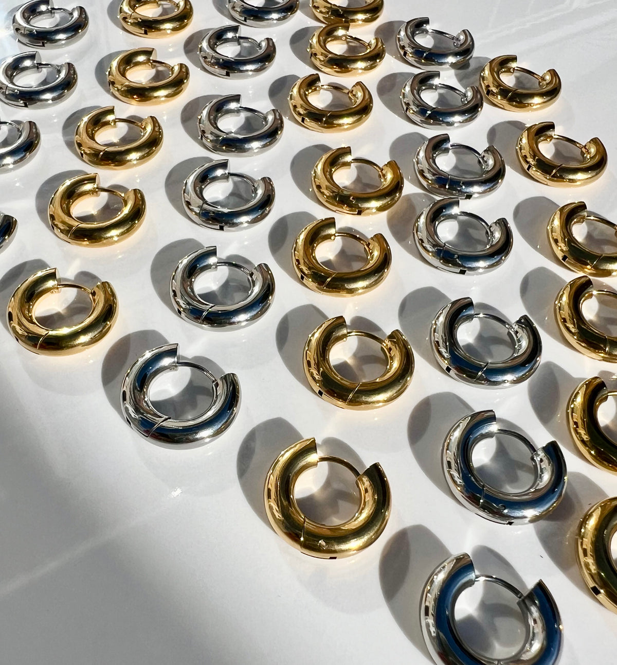 Chunky Huggie Hoop Earrings I Simple Girl Brand x SDHD