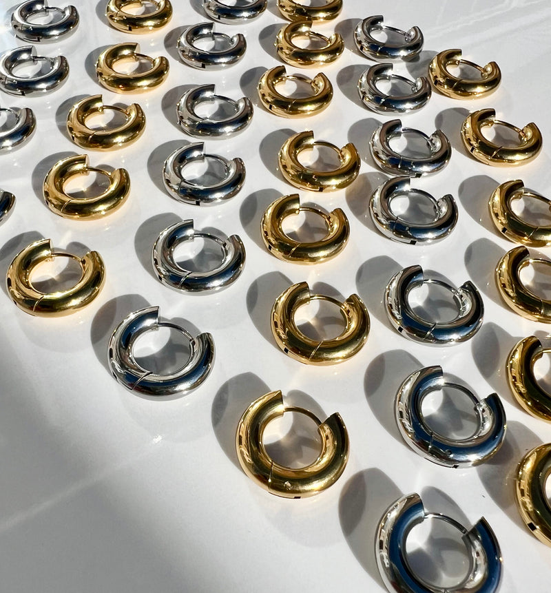 Chunky Huggie Hoop Earrings I Simple Girl Brand x SDHD