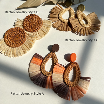 Rattan Statement Earrings