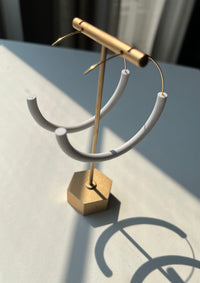 14-karat gold-filled handmade weightless infinity hoop earrings from Sunni Dineen Handcrafted Design created for women who redefine luxury with intention and style.