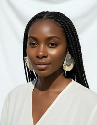 Isla Raffia Fringe Statement Earrings