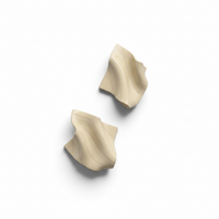 A pair of cream Monae sculptural statement earrings