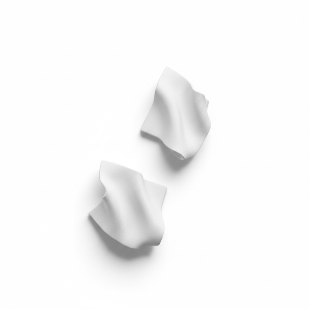  A pair of white Monae sculptural statement earrings