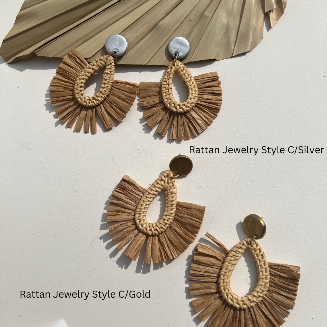 Rattan Statement Earrings